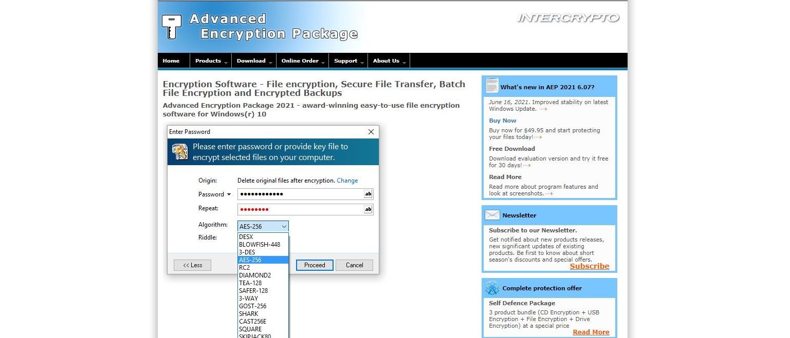 Advanced Encryption Package