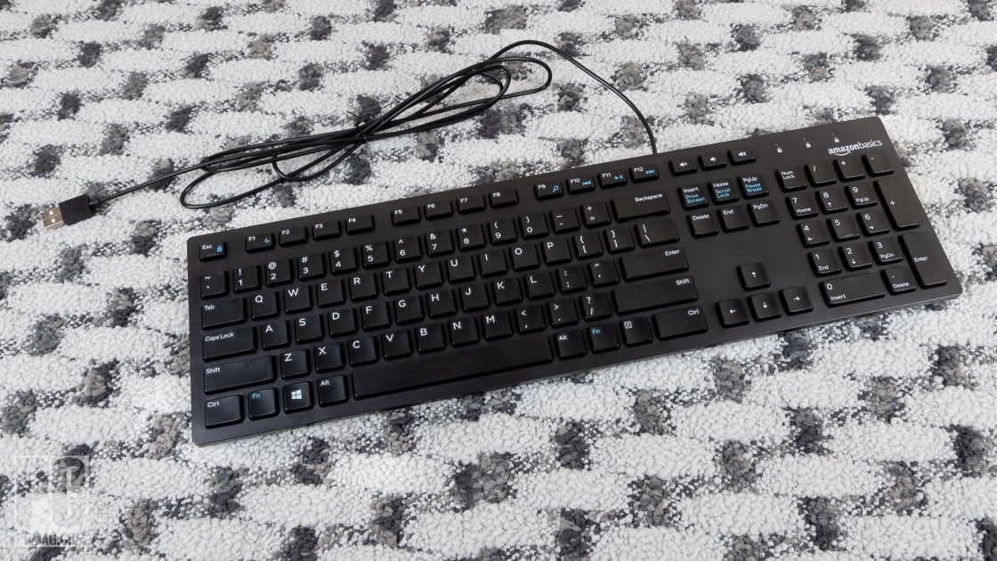 Amazon Basics Low-Profile Wired USB Keyboard