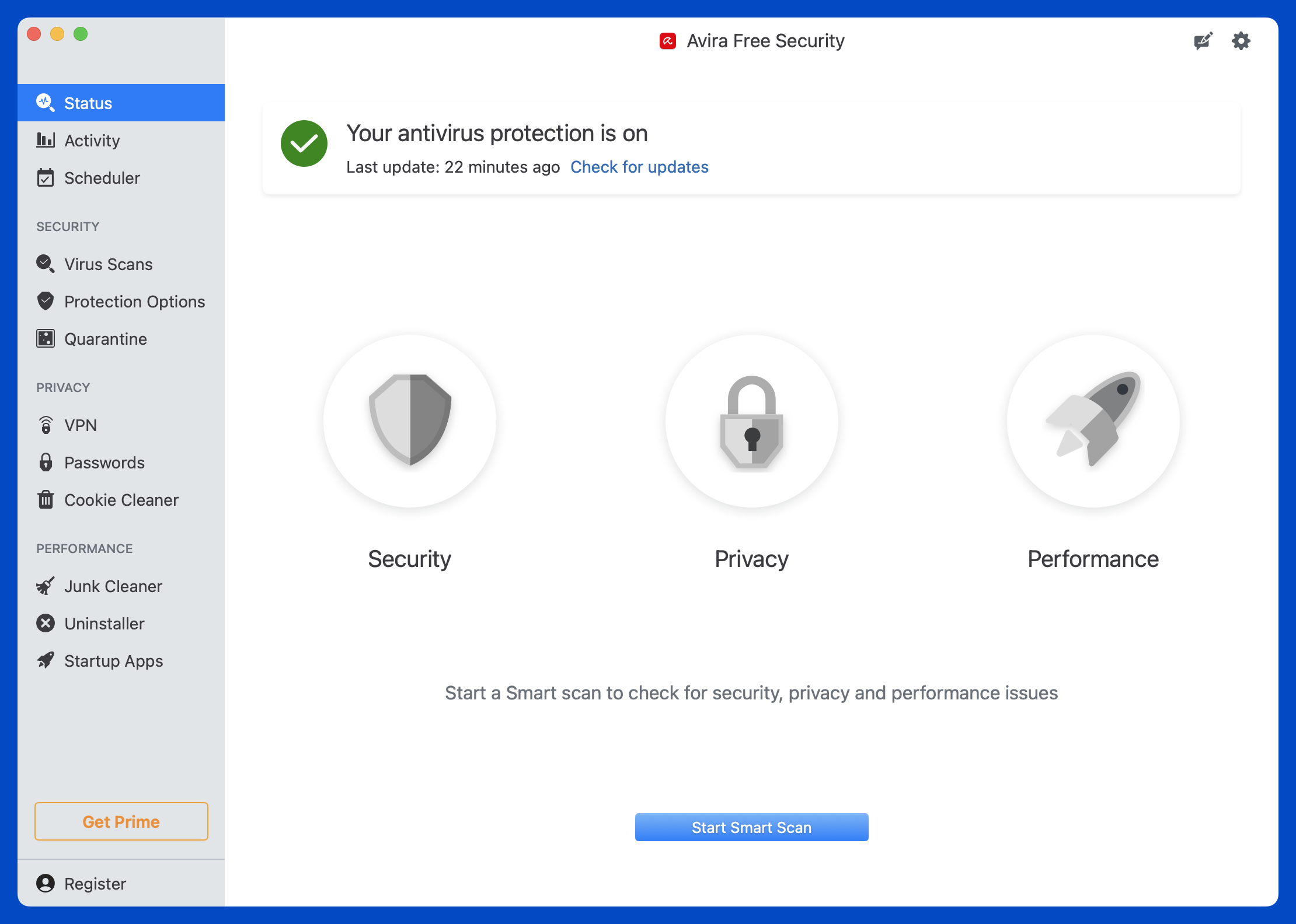 Avira Free Antivirus for Mac