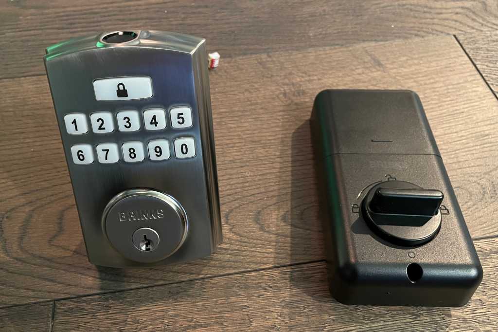 Brinks Electronic Fingerprint/Keypad Deadbolt with Pro-Guard