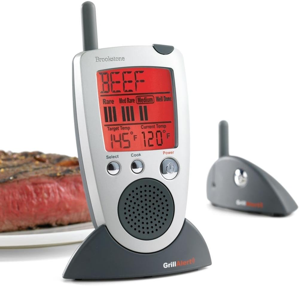 Brookstone Grill Alert Talking Remote Thermometer