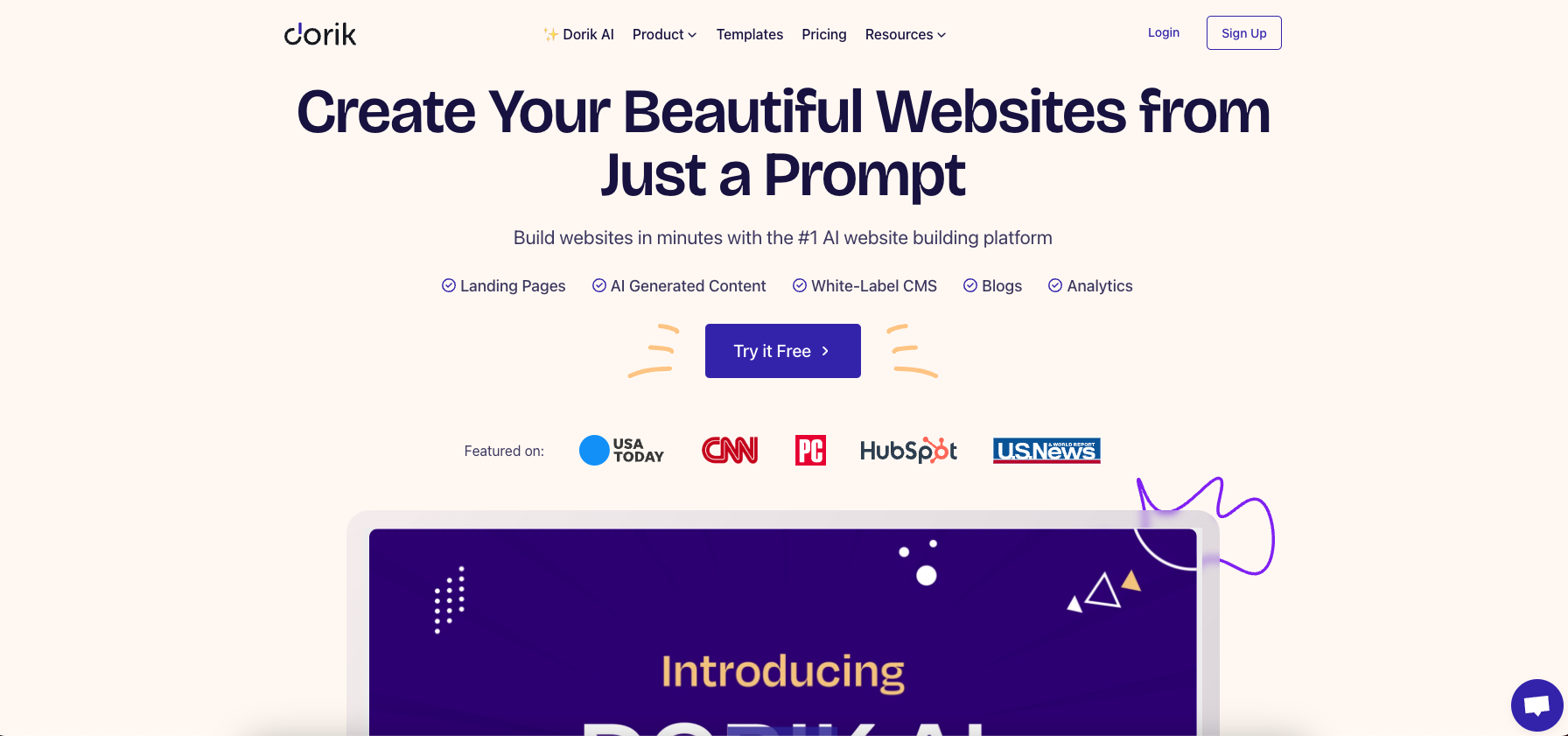 Dorik Ai Website Builder
