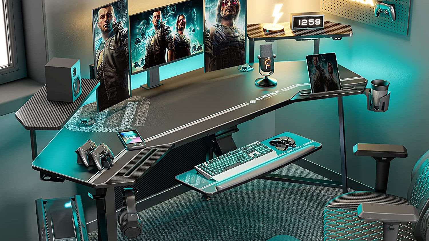 Eureka Ergonomic AED-E70B Gaming Desk