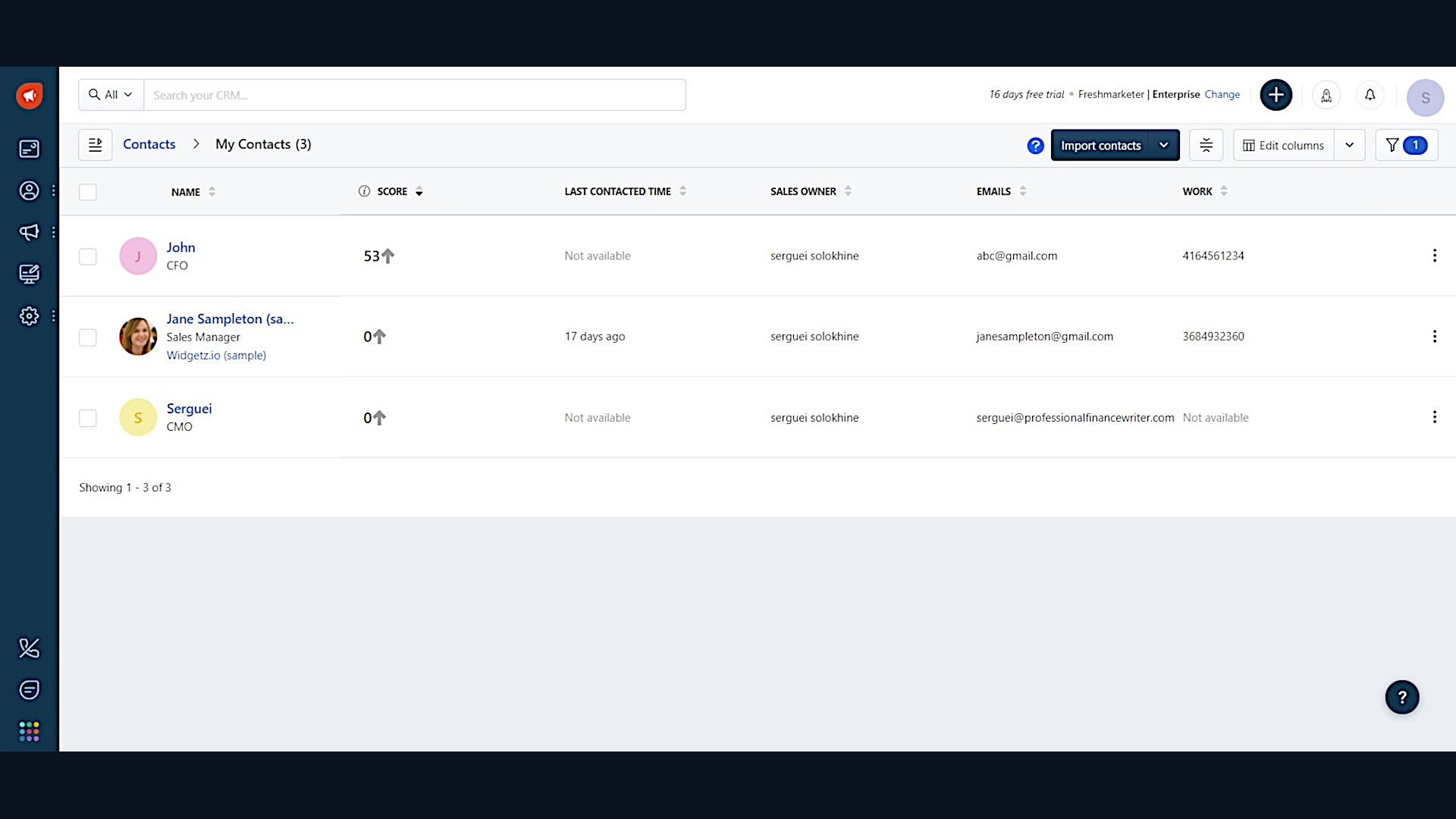 Freshmarketer CRM