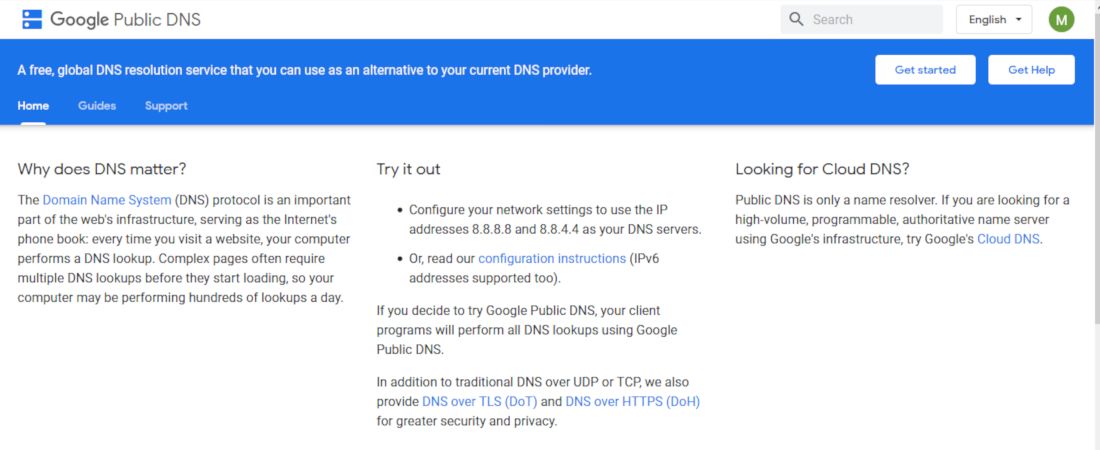 Google Public Dns