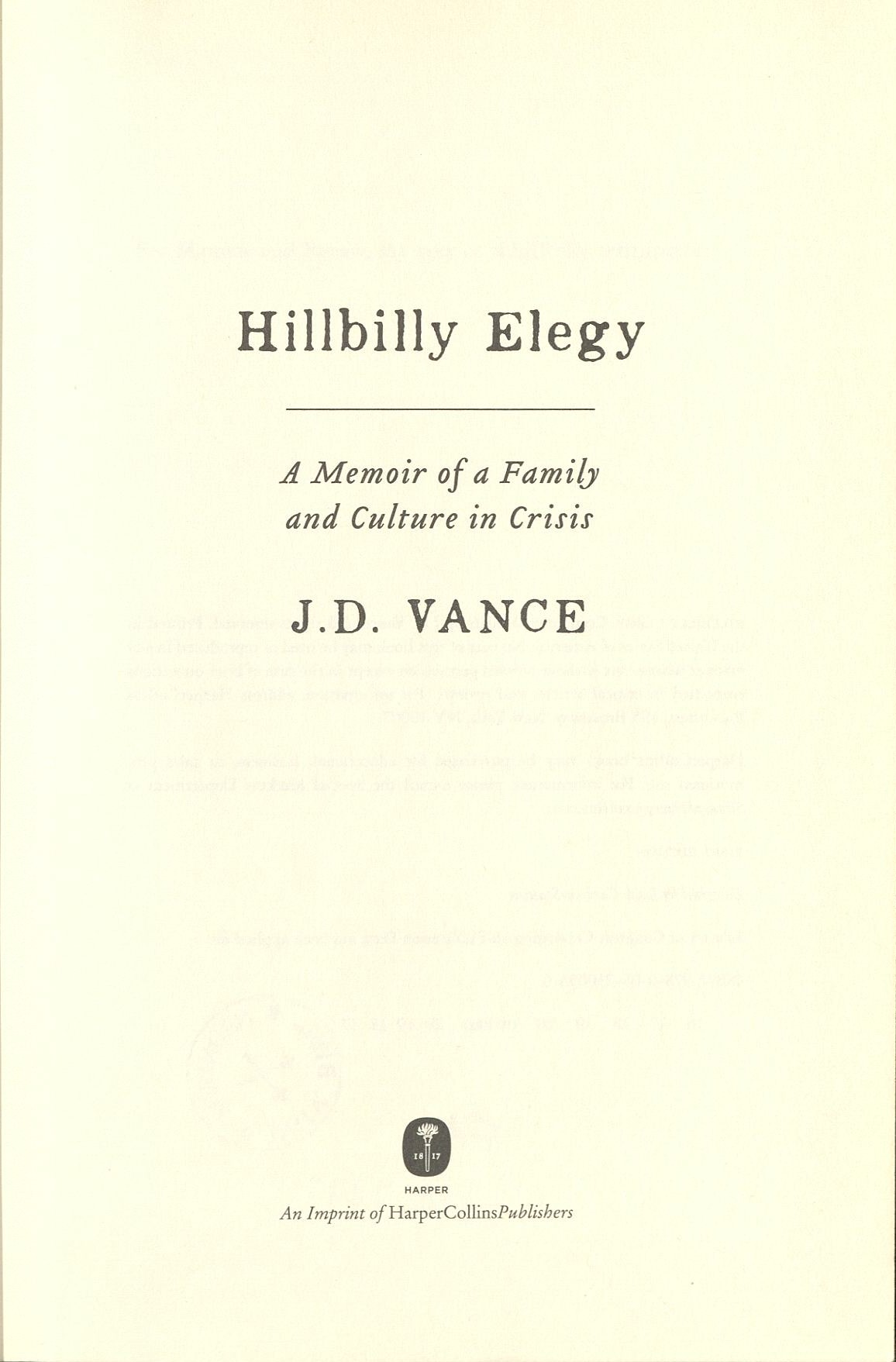 Hillbilly Elegy