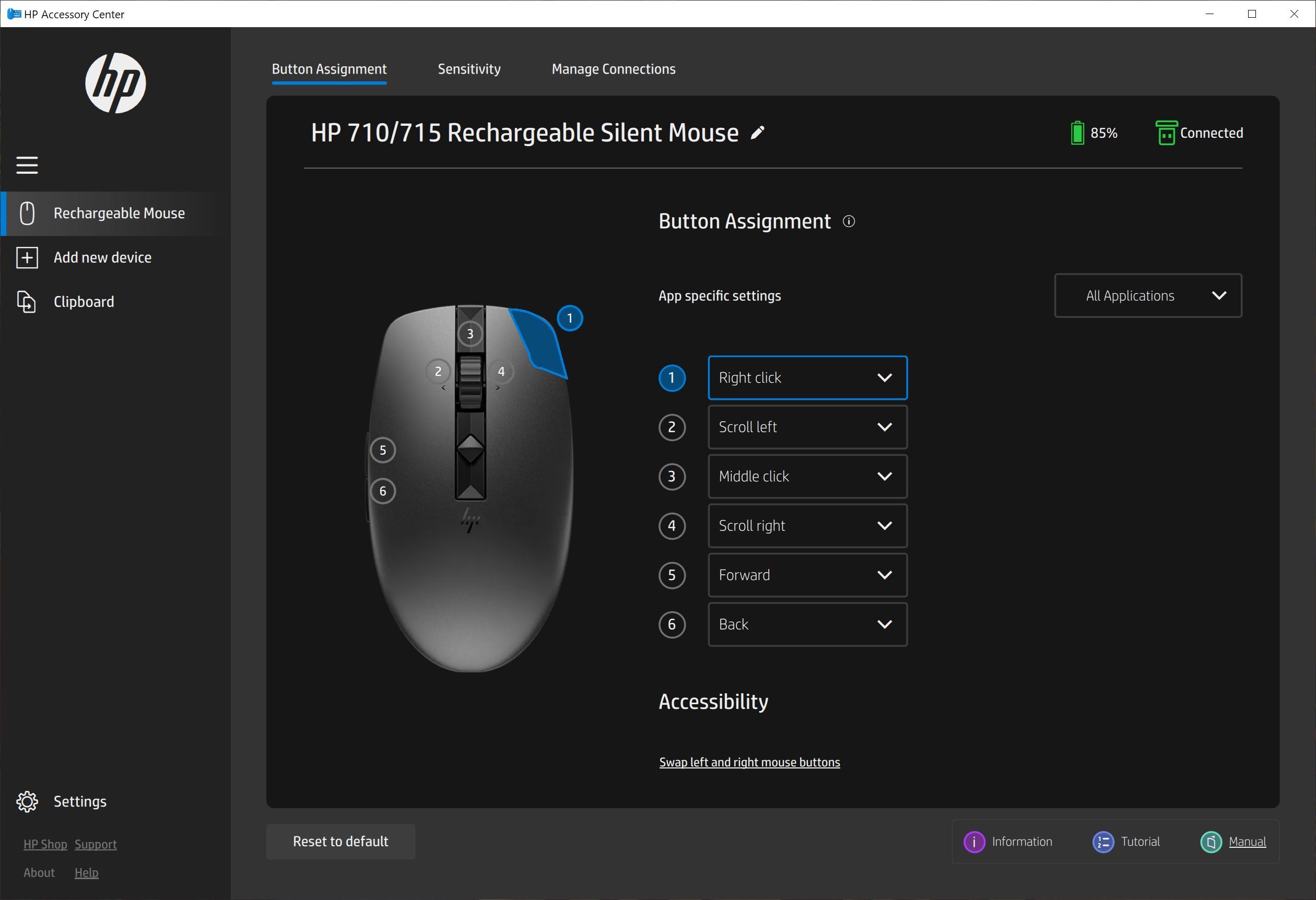 HP 710 Rechargeable Silent Mouse