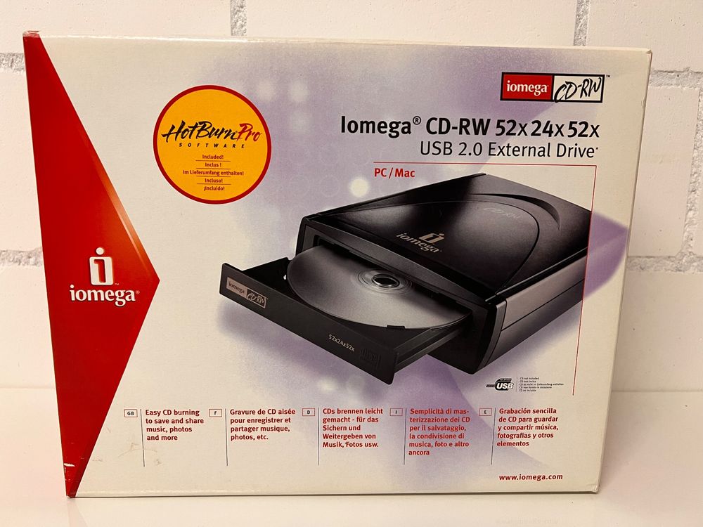 Iomega 52X/24X/52X External CD-RW Drive