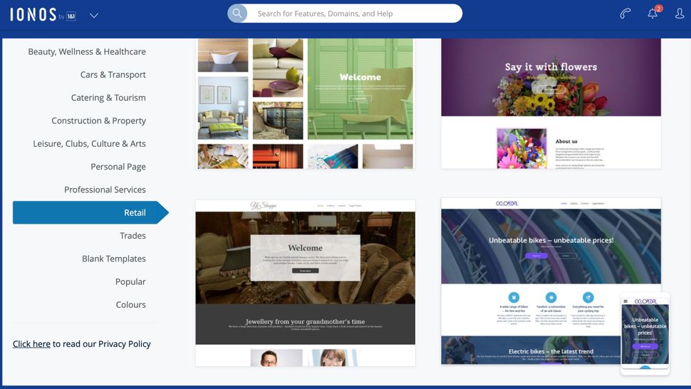 Ionos Ecommerce Website Builder