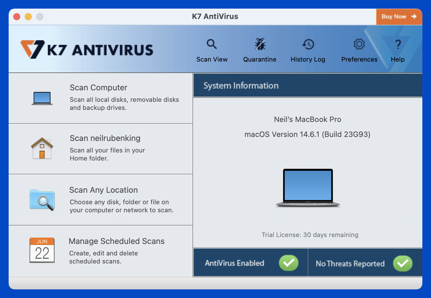 K7 Antivirus for Mac