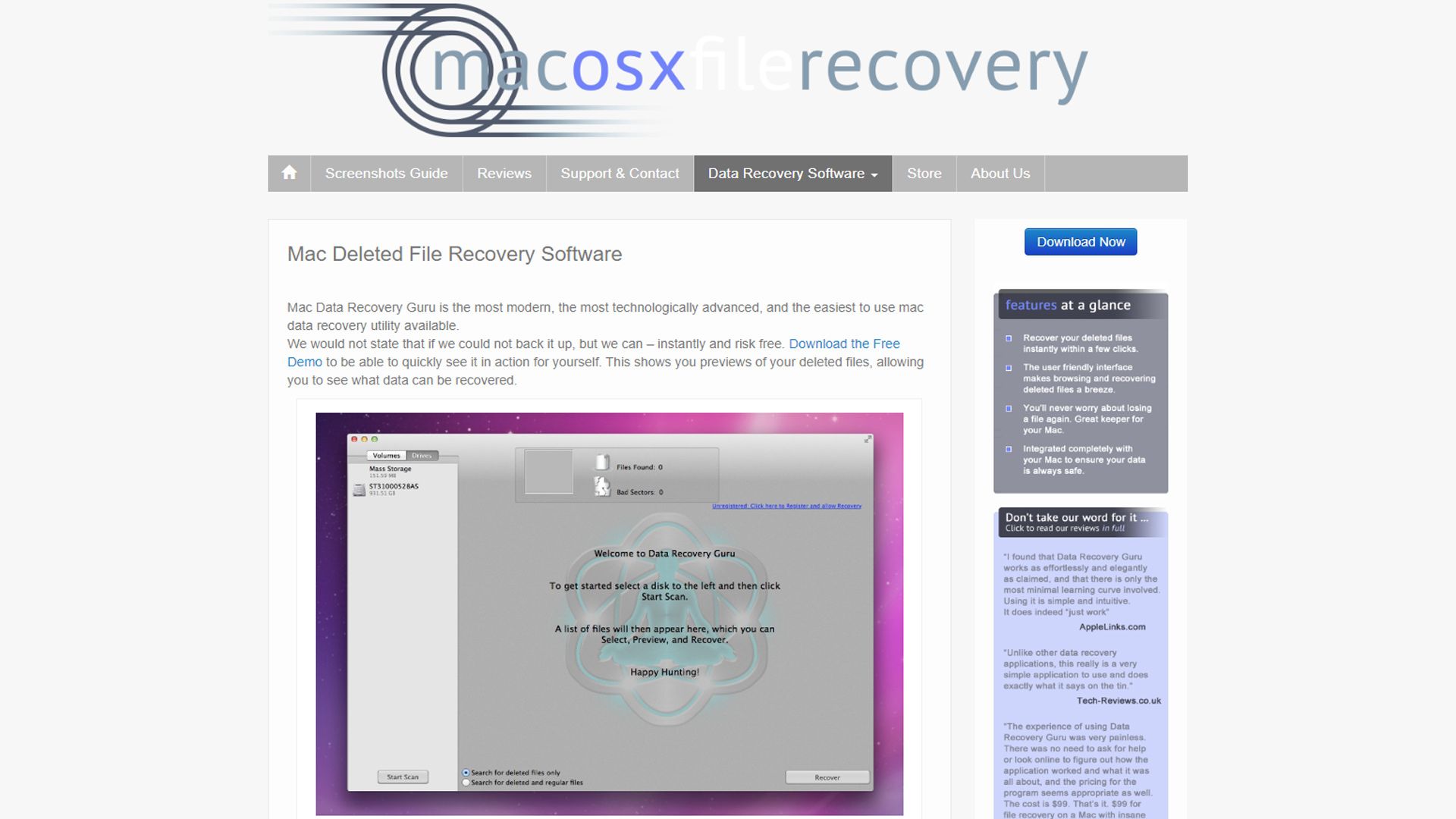 Mac Data Recovery Guru