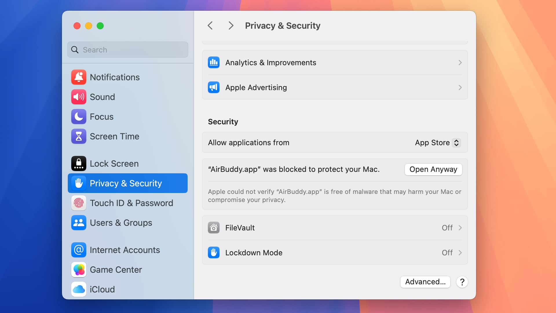 macOS Gatekeeper Xprotect
