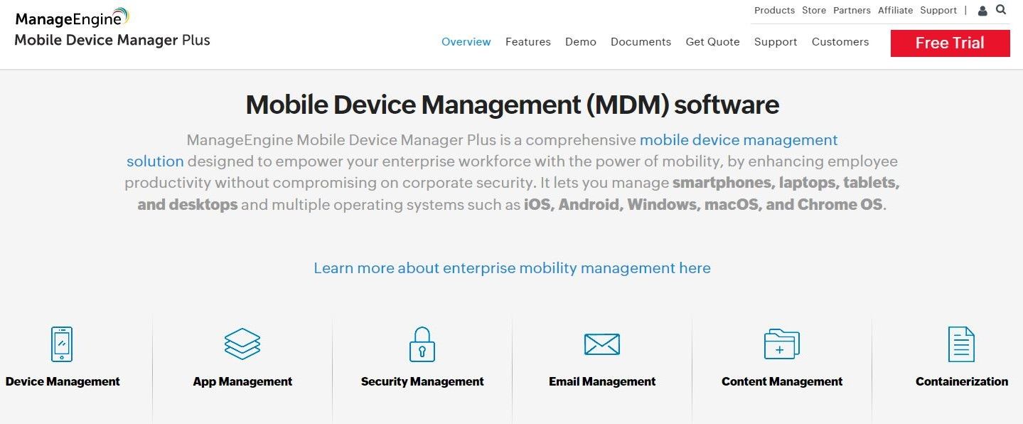 Manageengine Mobile Device Manager Plus