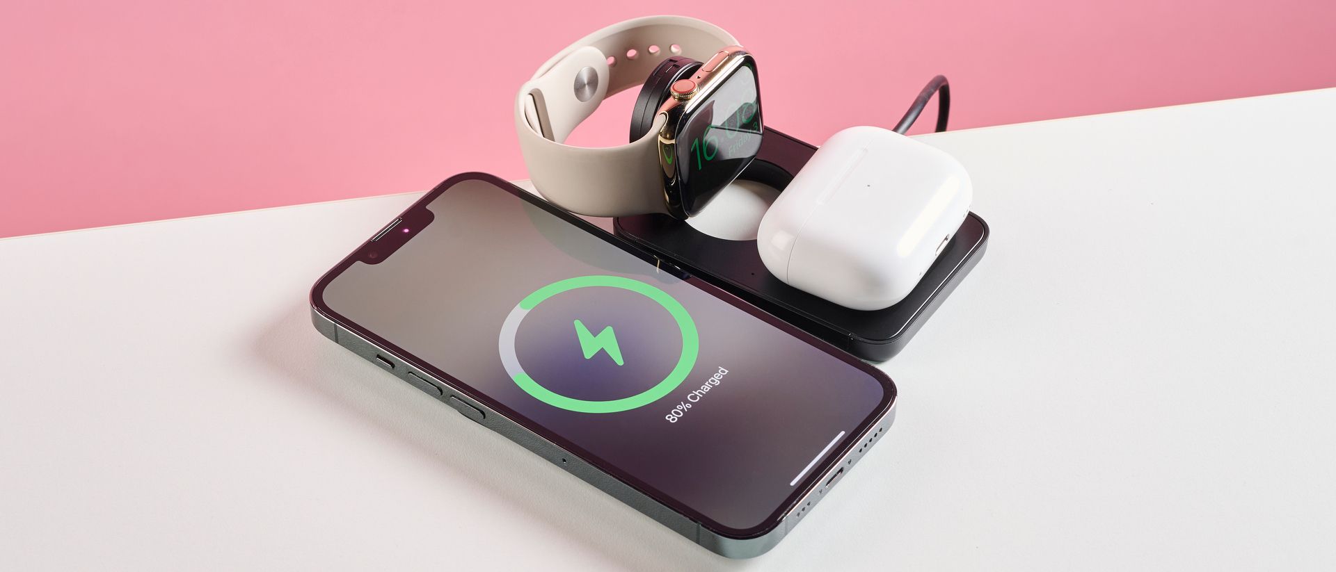 Mous Magsafe Compatible 3 In 1 Portable Charger