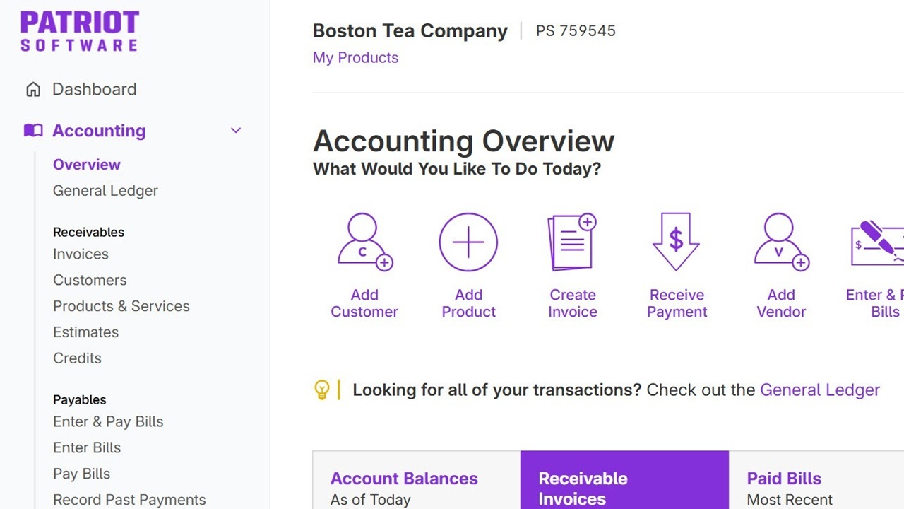 Patriot Software Accounting