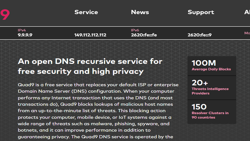 QUAD9 Dns