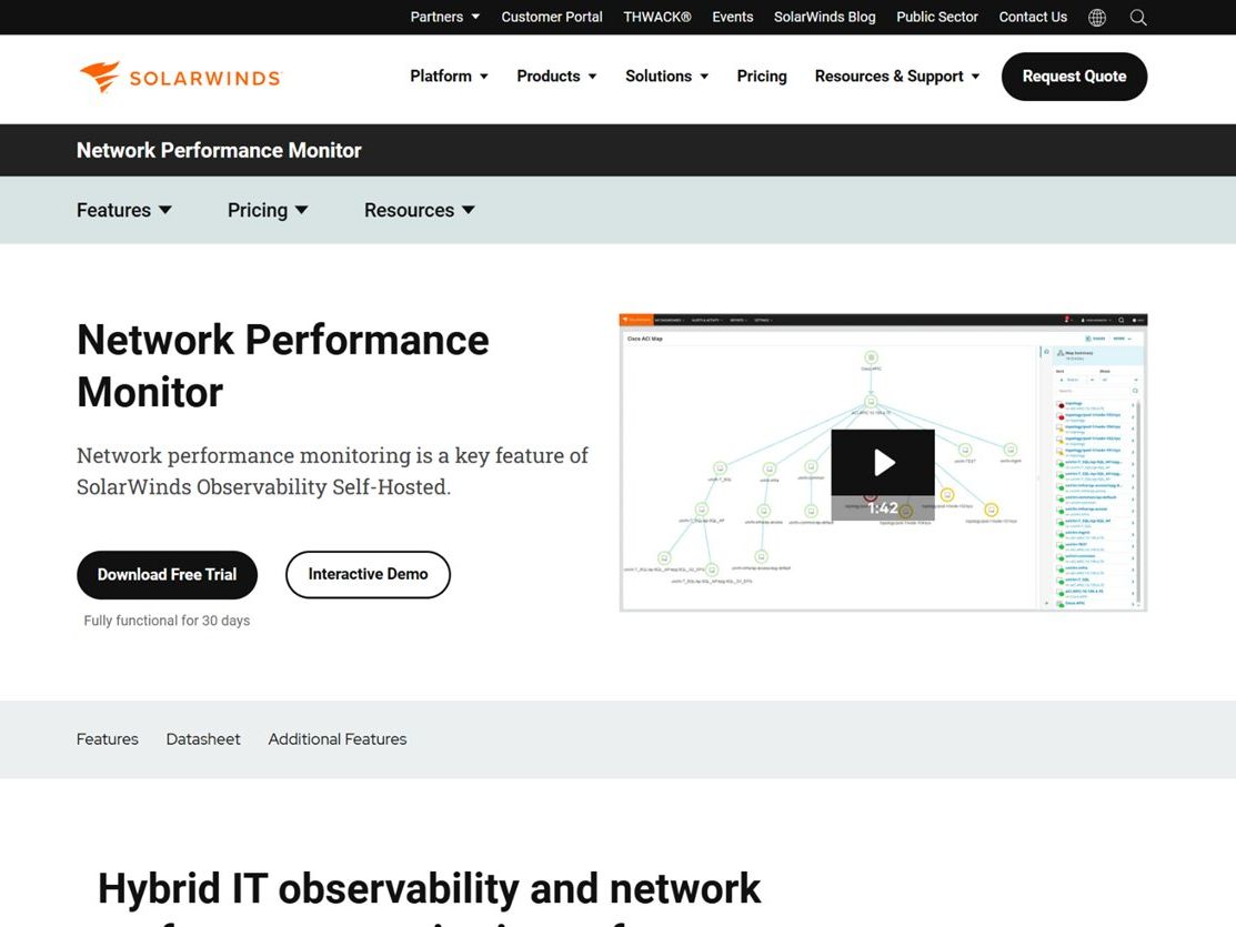Solarwinds Network Performance Monitor