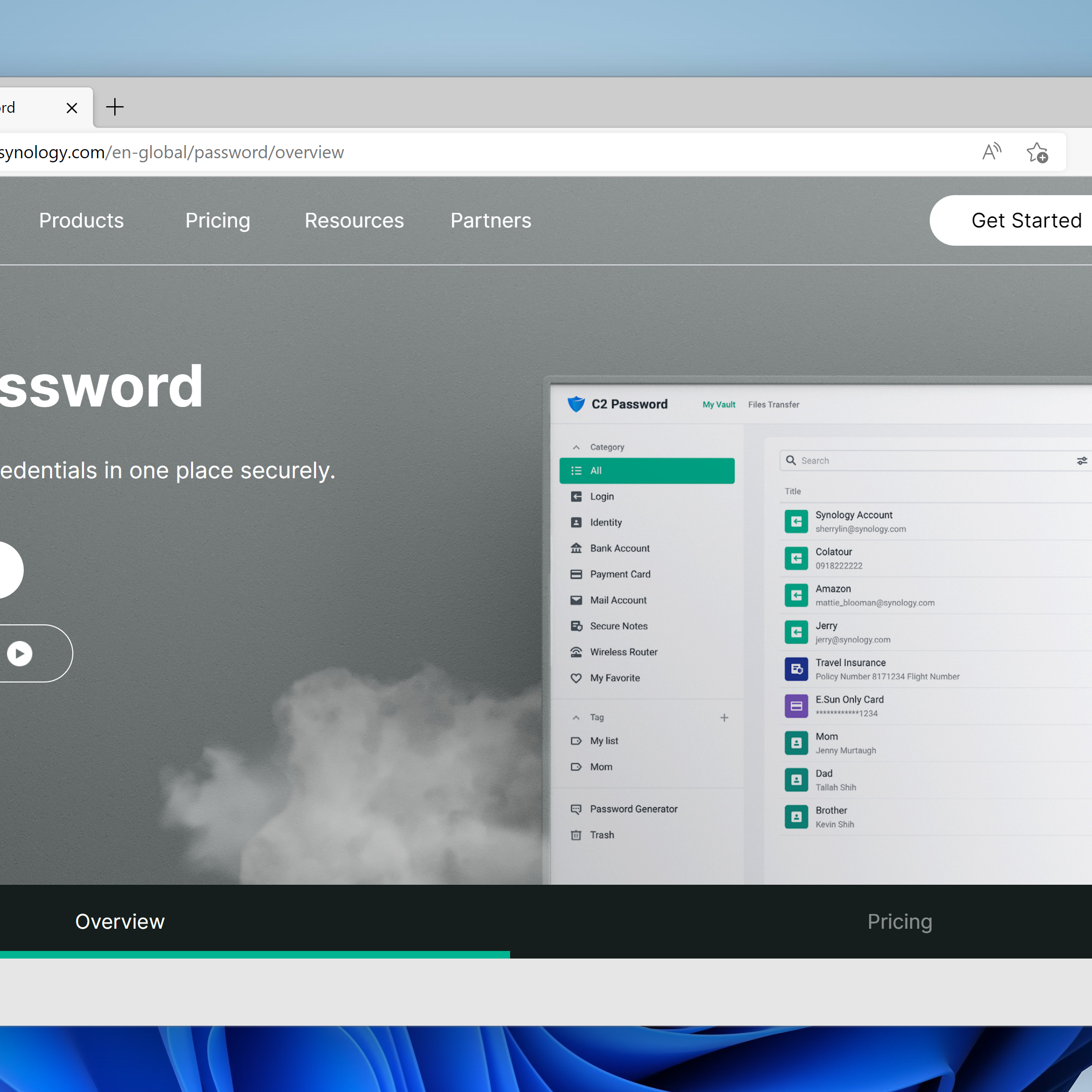 Synology C2 Password