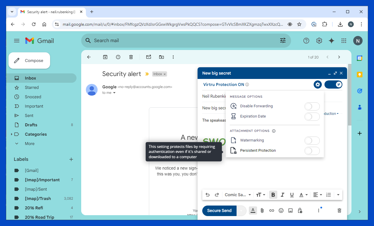 Virtru For Google Gmail